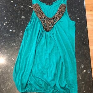 Soprano Small Turquoise Sleeveless Top